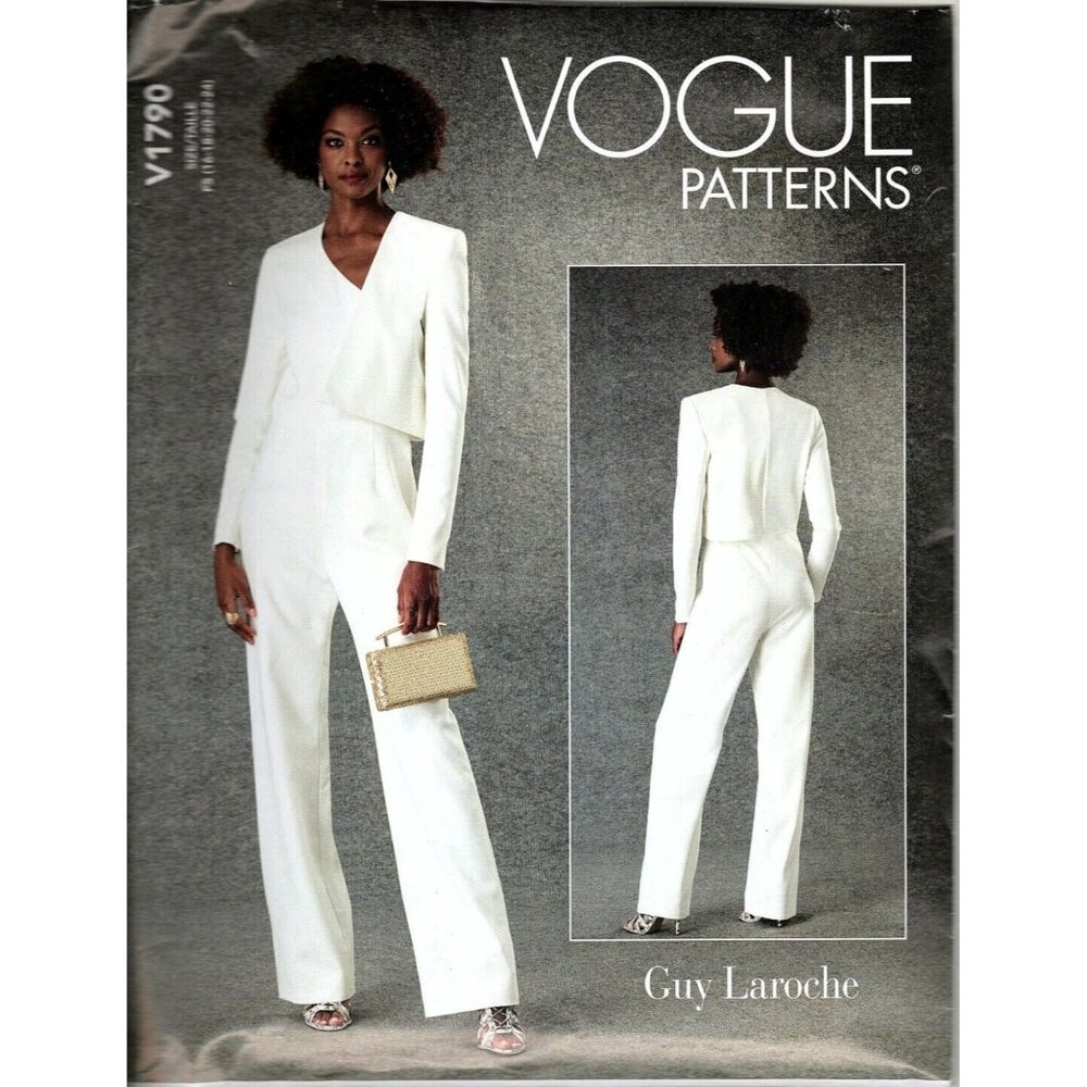 Vogue V1790 Misses 16 to 24 Guy Laroche Jumpsuit Uncut Sewing Pattern